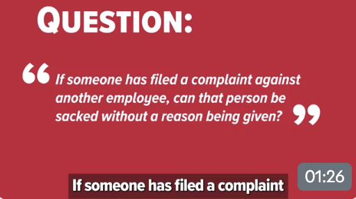 Q1. Can you be sacked without a reason?